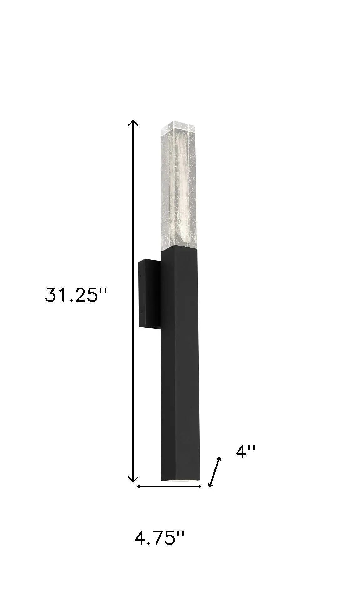 Black Transparent LED Dimmable Outdoor Hanging Light Homeroots Outdoor