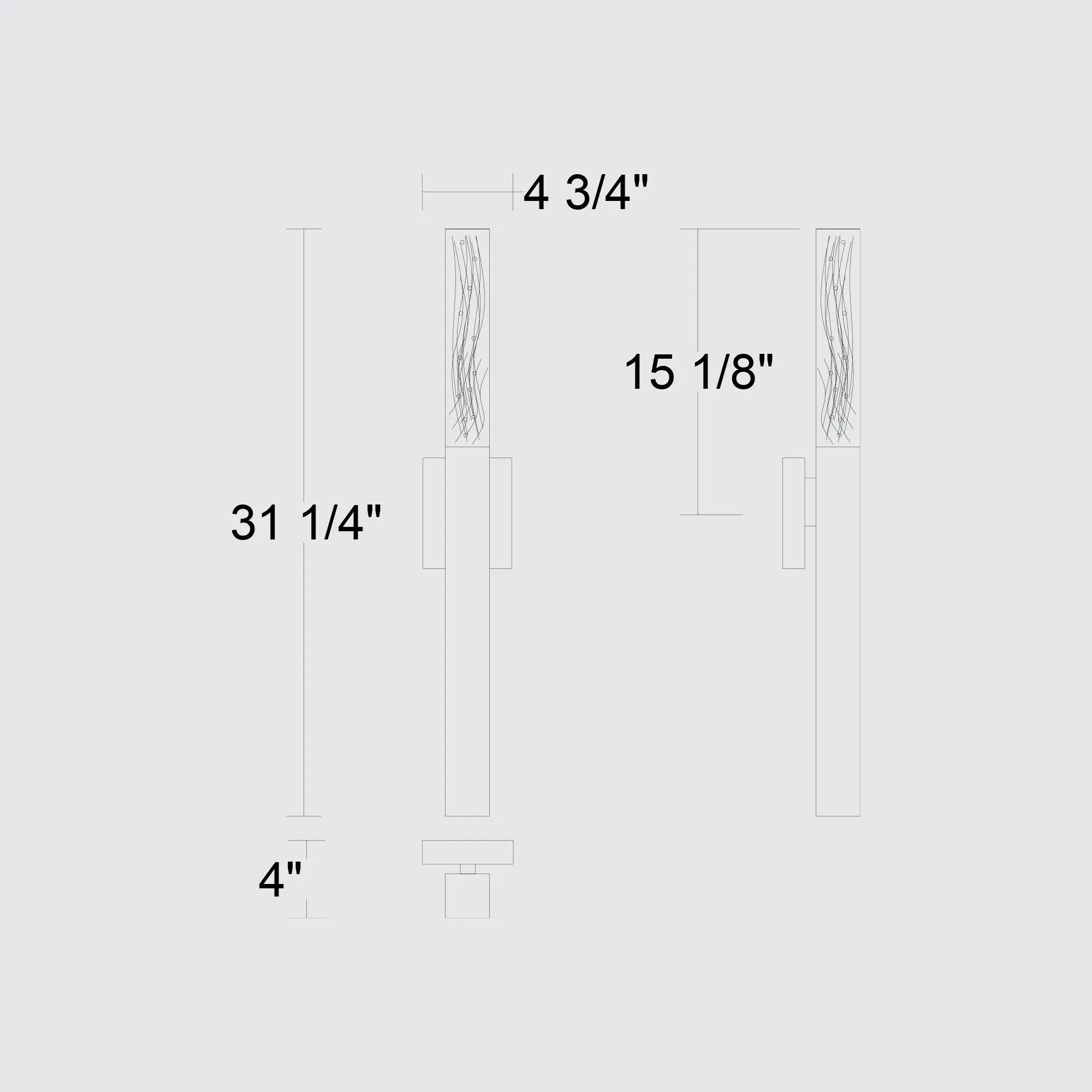 Black Transparent LED Dimmable Outdoor Hanging Light Homeroots Outdoor