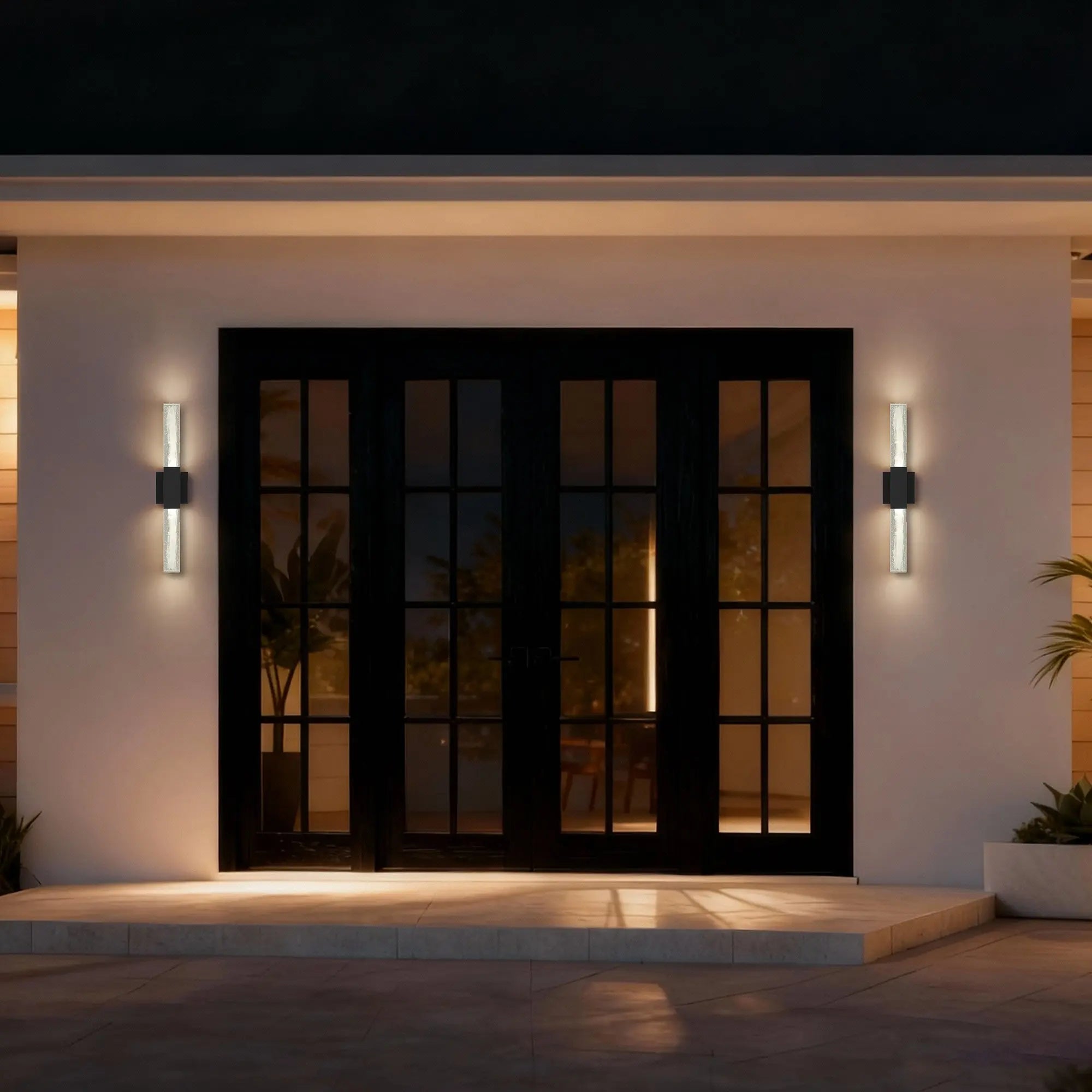Black Transparent LED Dimmable Outdoor Hanging Light Homeroots Outdoor
