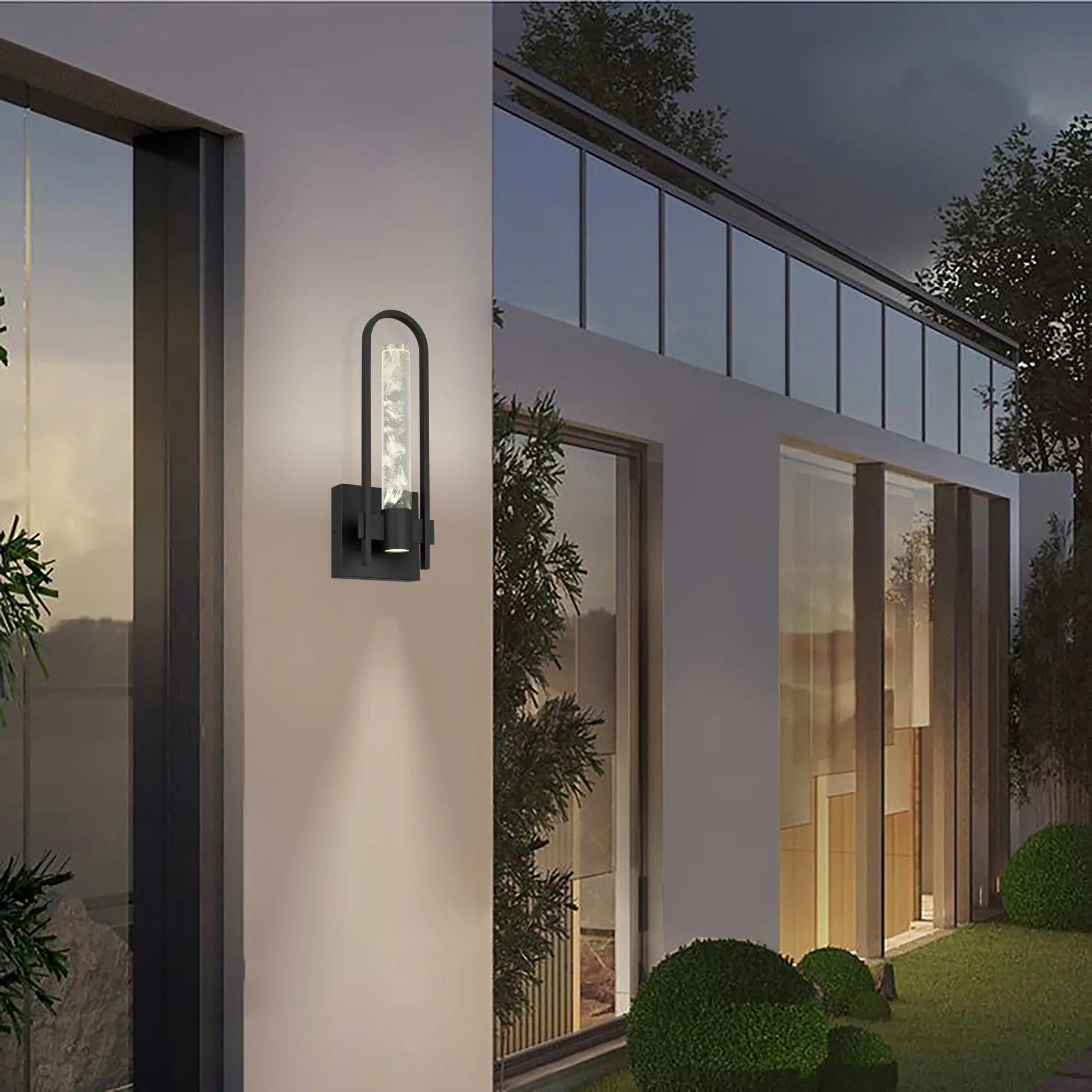 Black Transparent LED Dimmable Outdoor Hanging Light Homeroots Outdoor