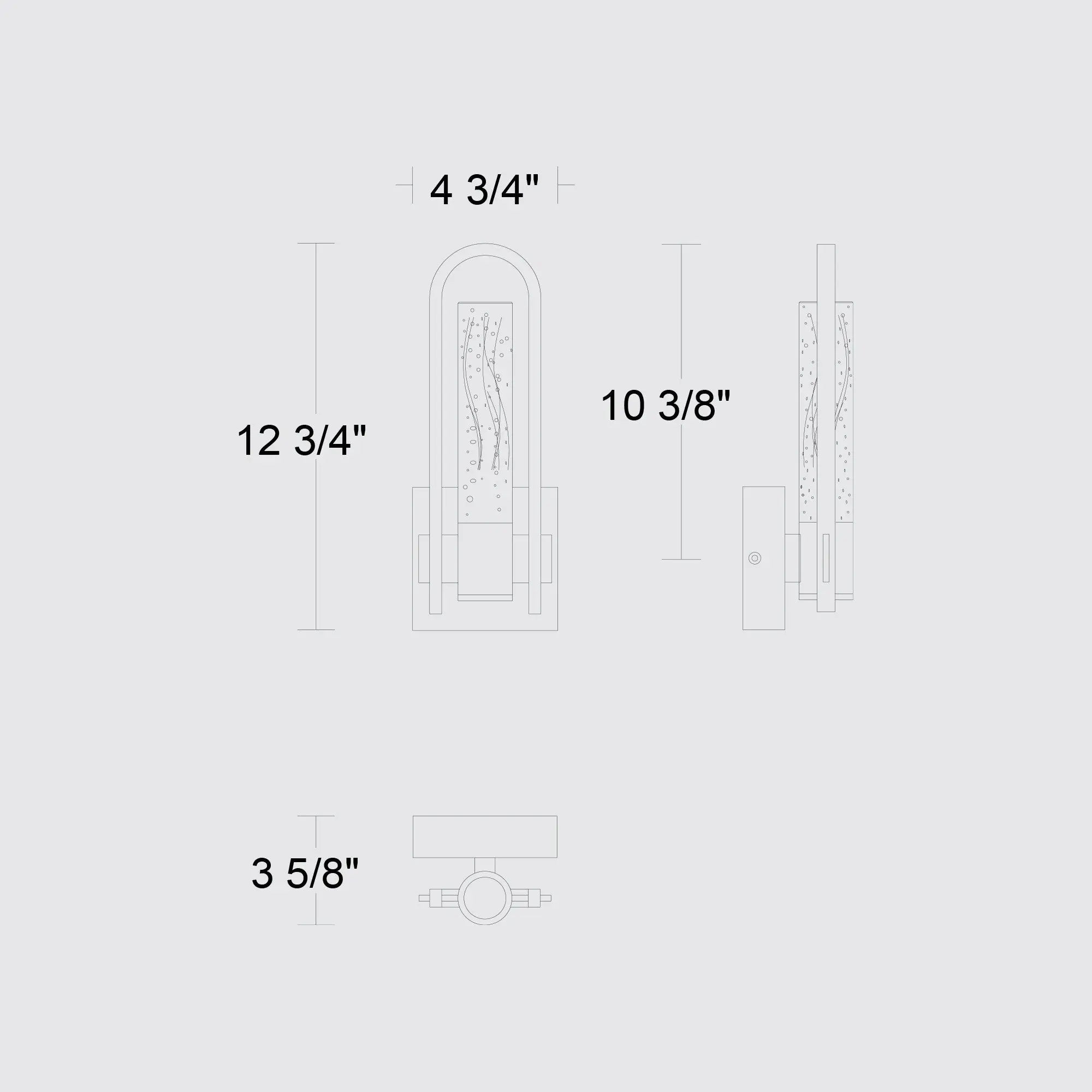 Black Transparent LED Dimmable Outdoor Hanging Light Homeroots Outdoor