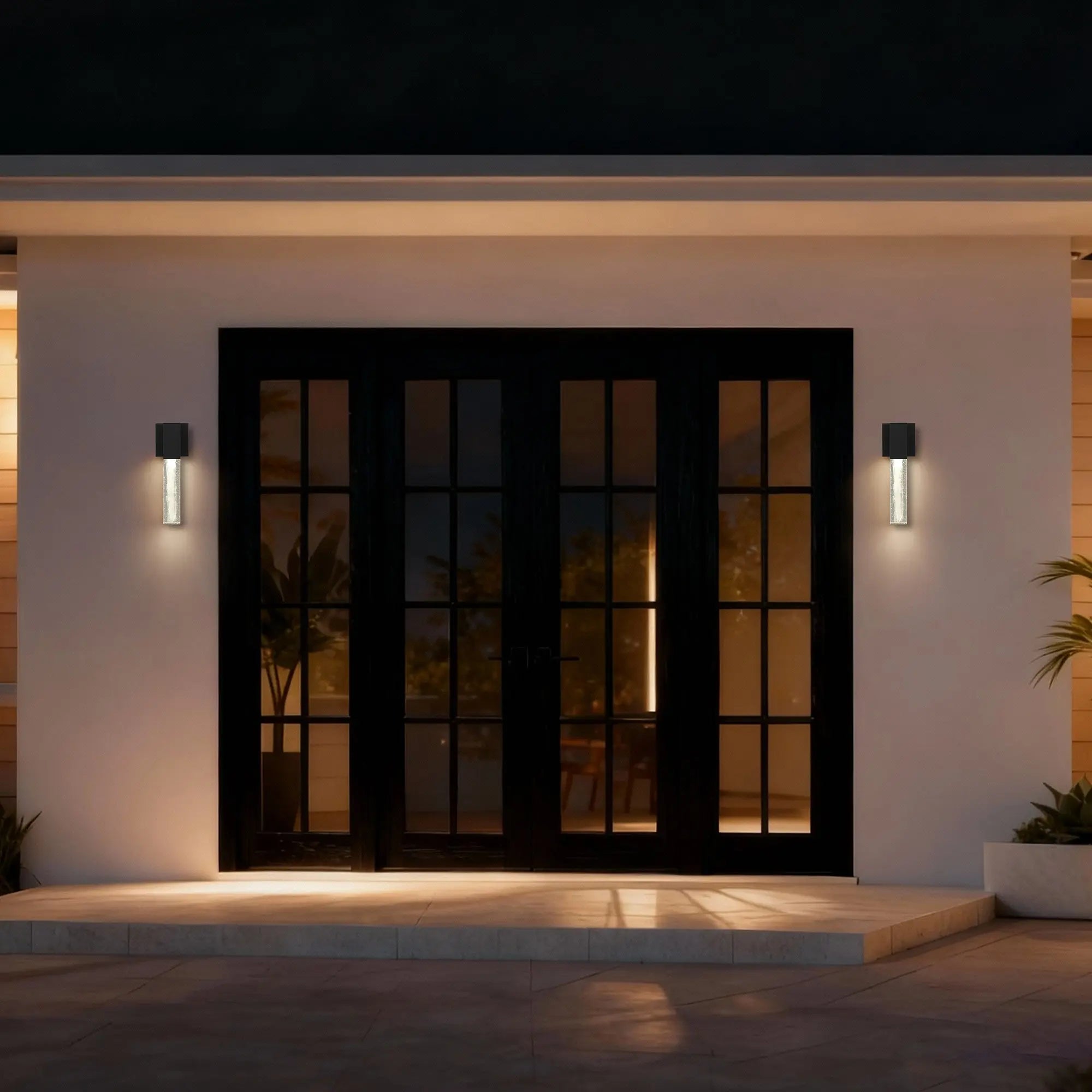 Black Transparent LED Dimmable Outdoor Hanging Light Homeroots Outdoor