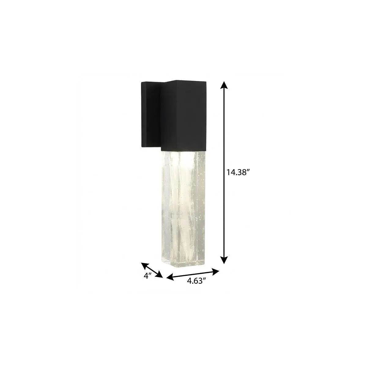 Black Transparent LED Dimmable Outdoor Hanging Light Homeroots Outdoor