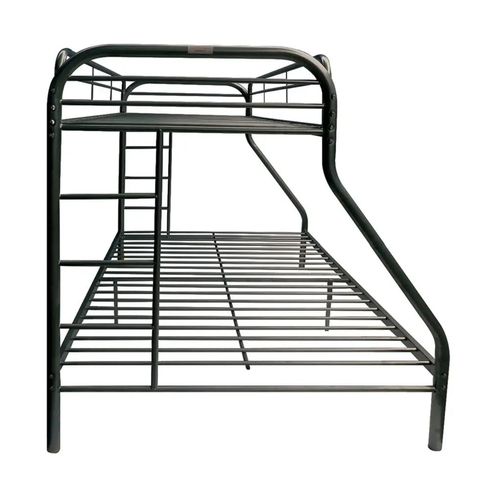 Black Twin Over Full Contemporary Metal Bunk Bed - GreatEagleInc