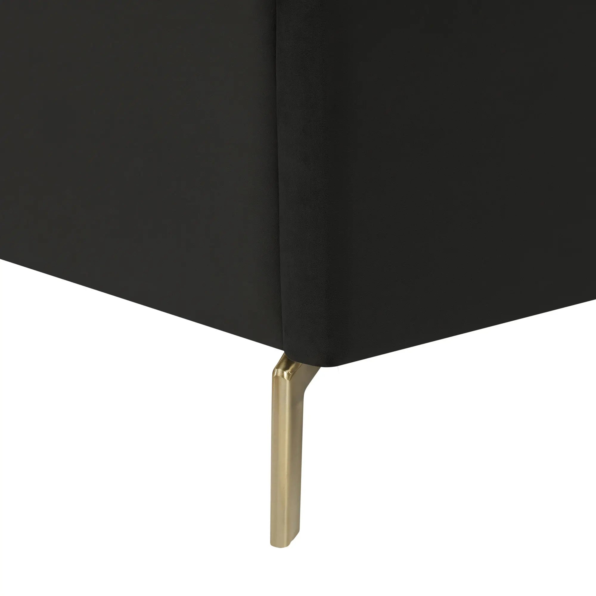 Black Velvet Upholstered King Bed Frame Homeroots Bed & Bath