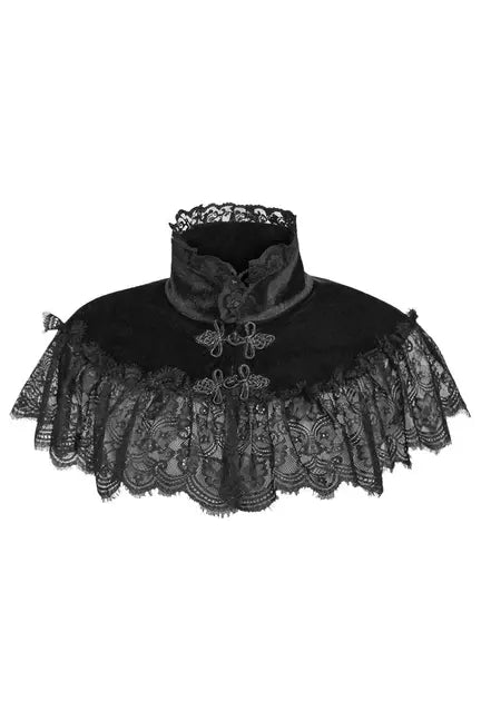 Black Velvet & Lace Capelet Daisy Corsets
