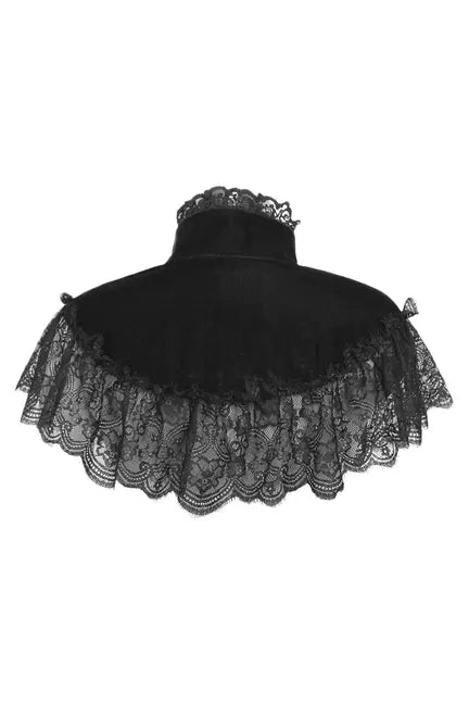Black Velvet & Lace Capelet Daisy Corsets