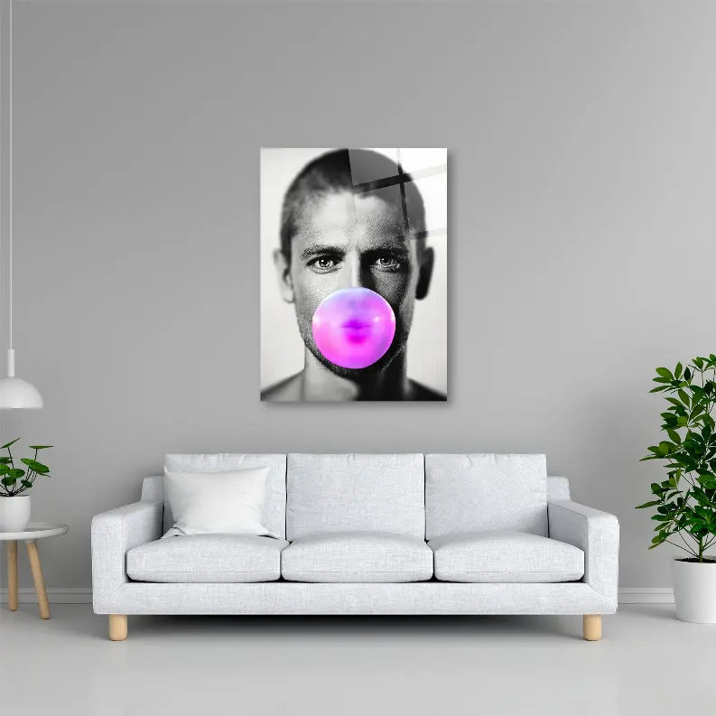 Black White Gummy Glass Wall Art Monique Store