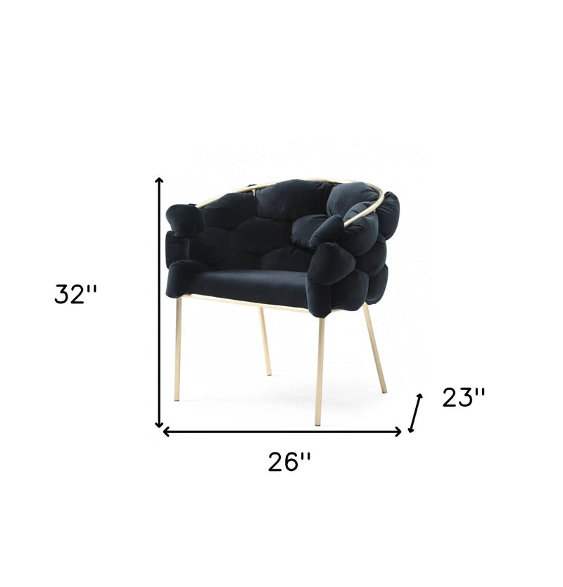 Black and Brass Upholstered Fabric Dining Arm Chair Homeroots Kitchen & Dining