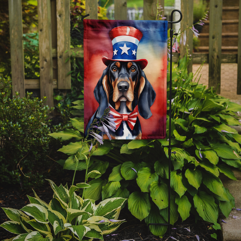 Black and Tan Coonhound Patriotic American Garden Flag Caroline's Treasures