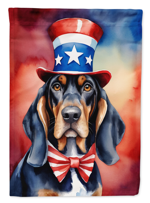 Black and Tan Coonhound Patriotic American Garden Flag Caroline's Treasures