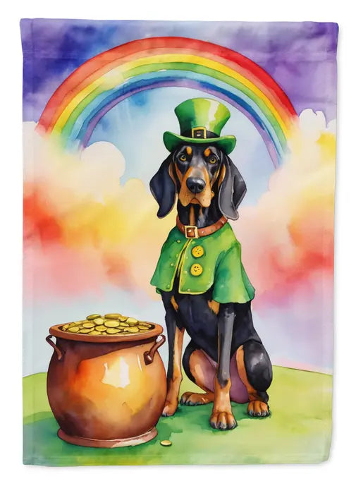 Black and Tan Coonhound St Patrick's Day Garden Flag Caroline's Treasures
