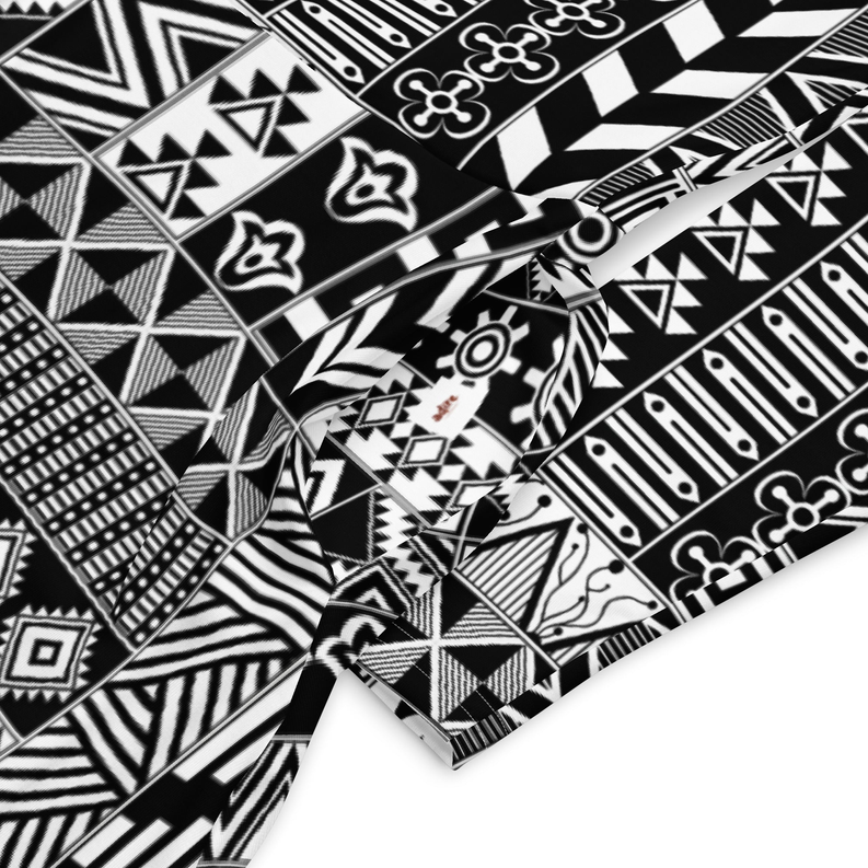 Black and White Print Midi Dress Adirelounge
