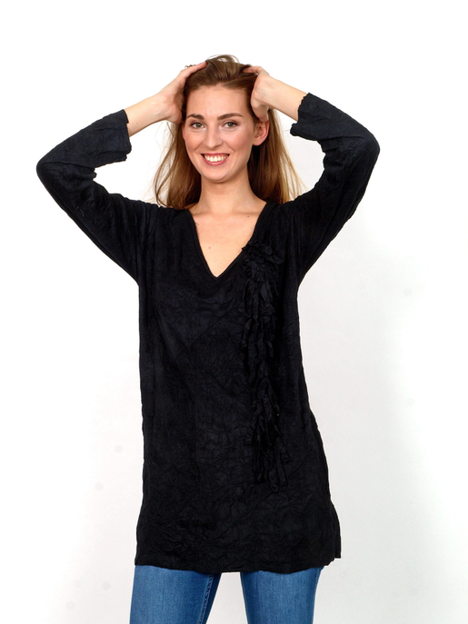 Black long  sleeve  tunic Raul E New York