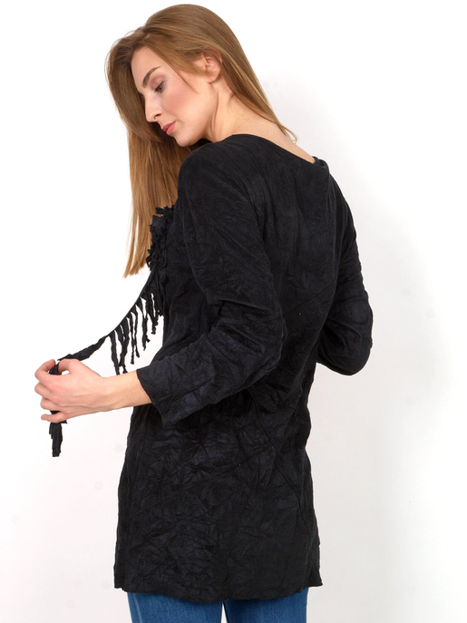 Black long  sleeve  tunic Raul E New York