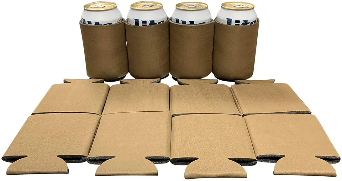 Blank Beer Can Cooler Sleeves, Plain Collapsible Soda Cover Coolies Kool Products
