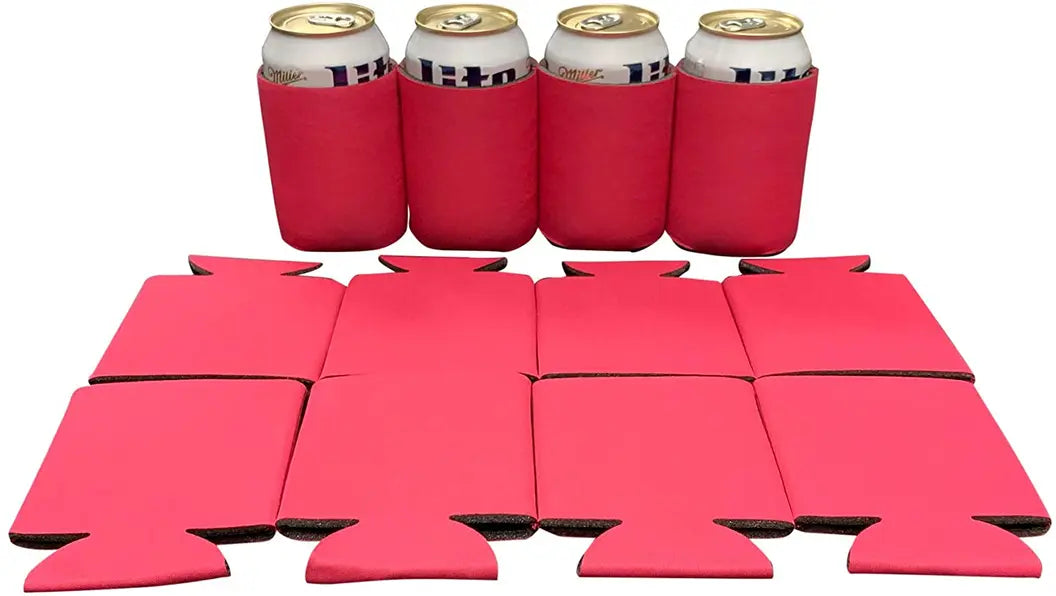 Blank Beer Can Cooler Sleeves, Plain Collapsible Soda Cover Coolies Kool Products