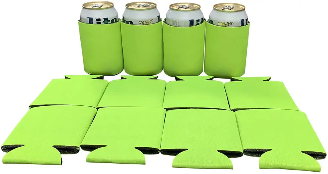 Blank Beer Can Cooler Sleeves, Plain Collapsible Soda Cover Coolies Kool Products