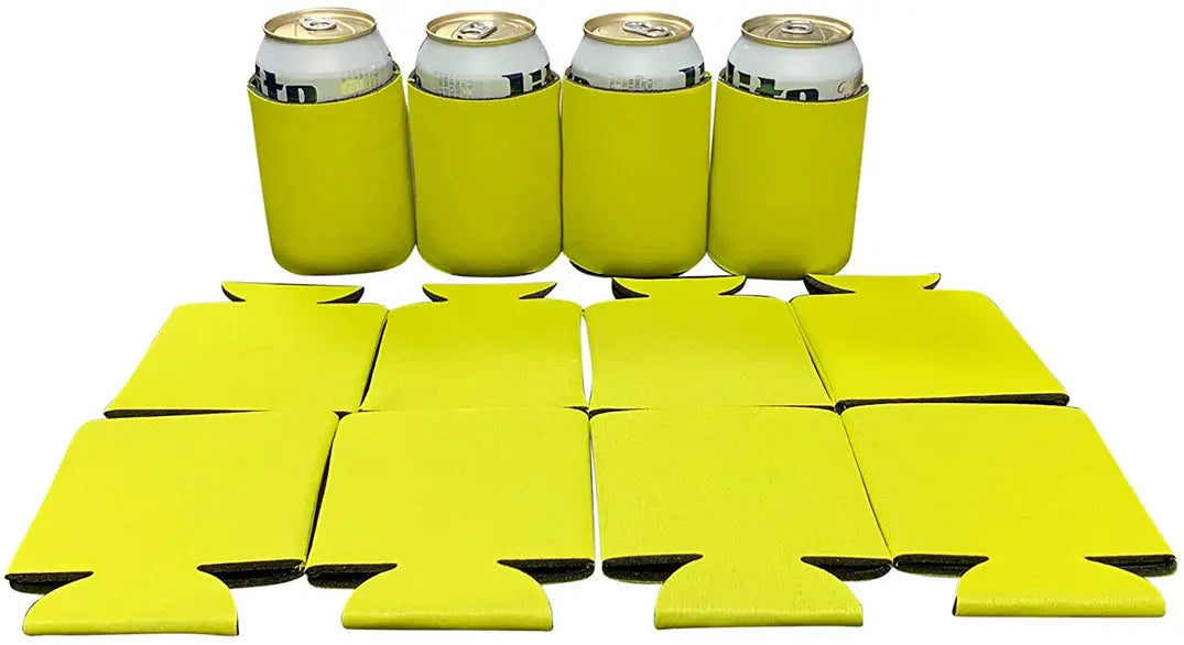 Blank Beer Can Cooler Sleeves, Plain Collapsible Soda Cover Coolies Kool Products
