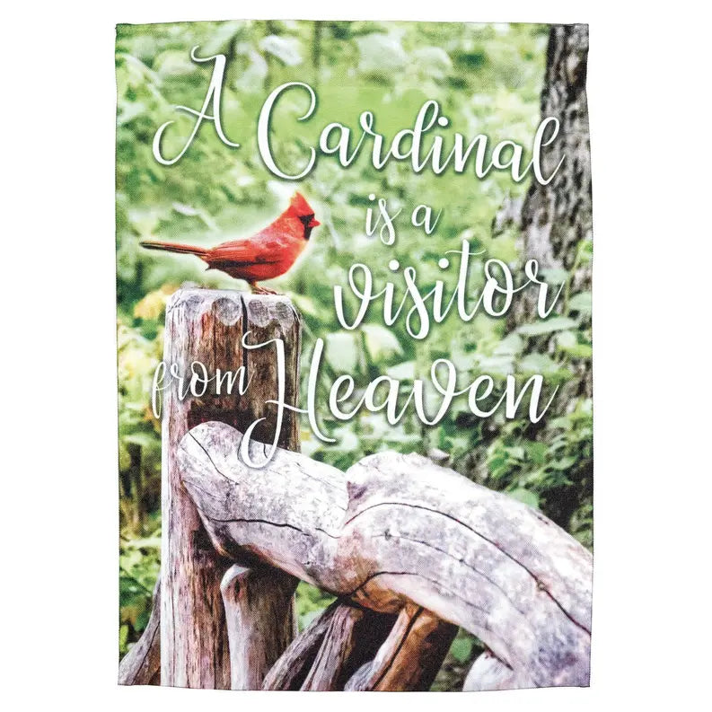 Blessed Cardinal Print Garden Flag Dicksons Inc