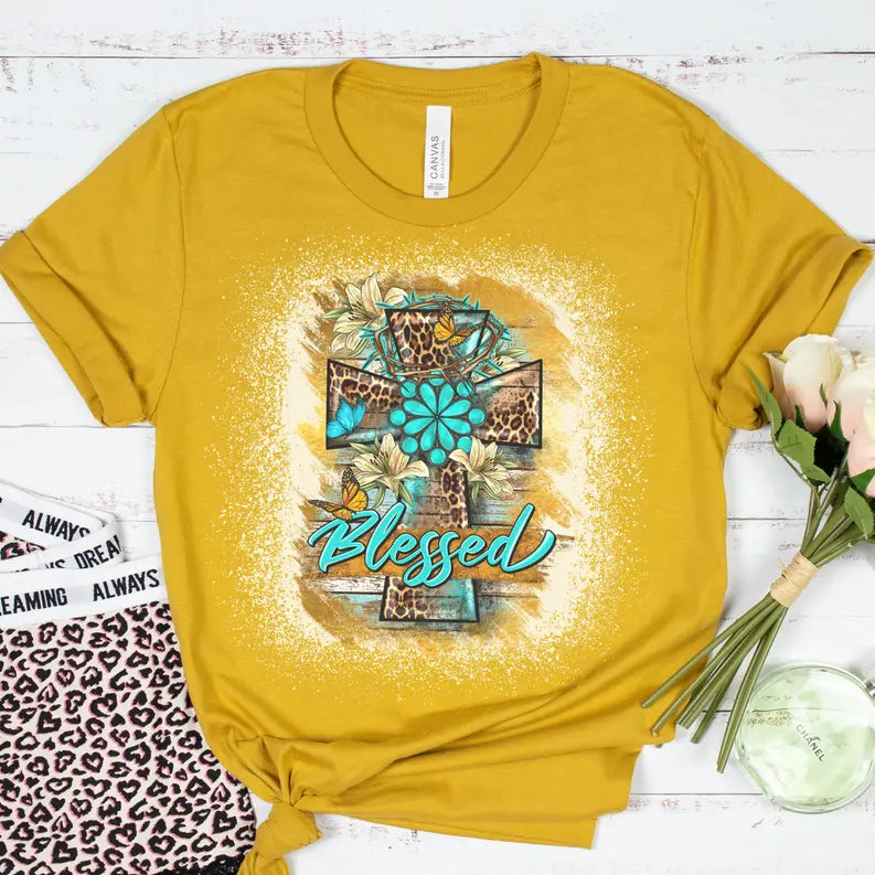 Blessed Cross T-shirt Rebelle Tree