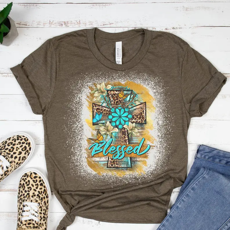 Blessed Cross T-shirt Rebelle Tree