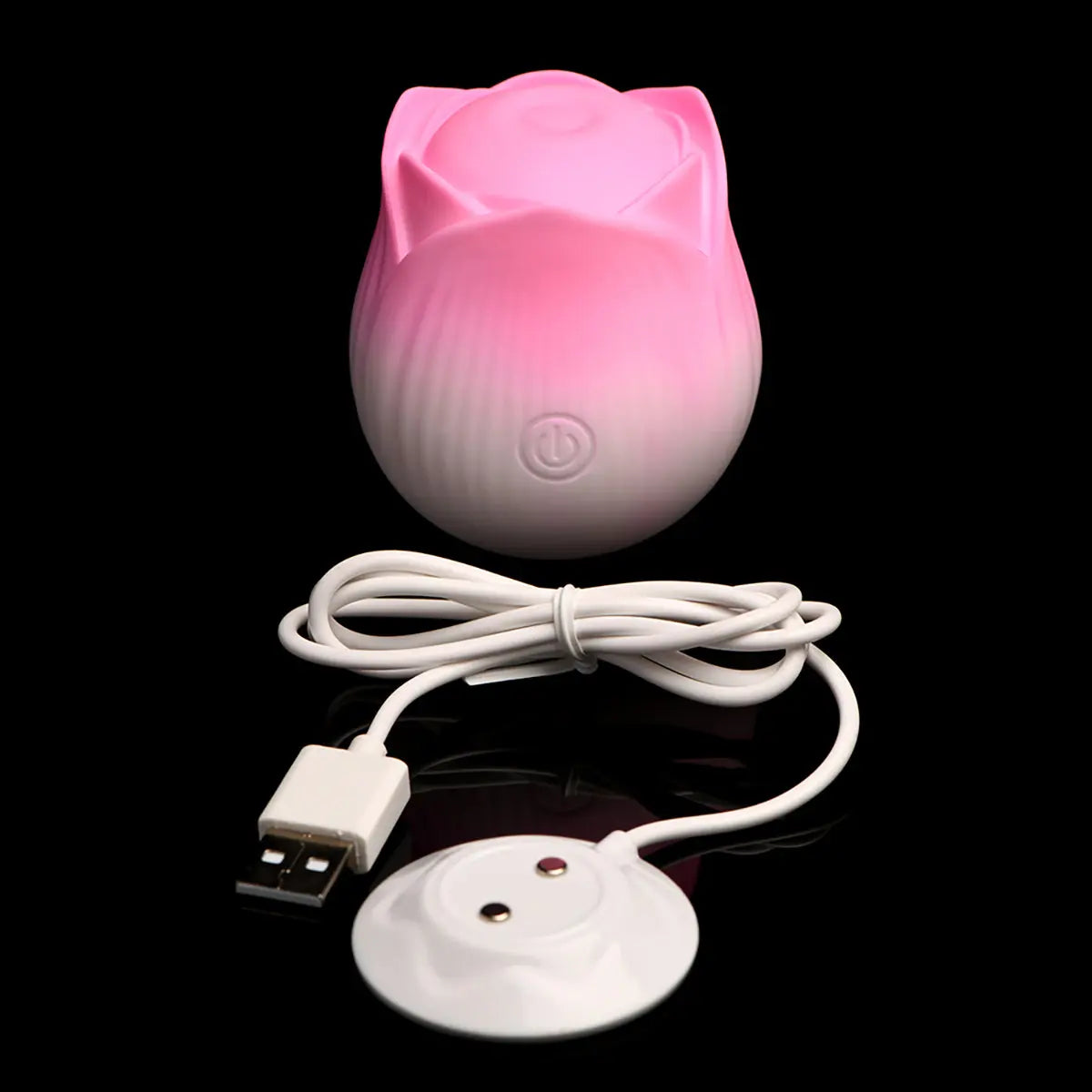 Bloomgasm Pulsing Petals Throbbing Rose Stimulator Pink - GreatEagleInc