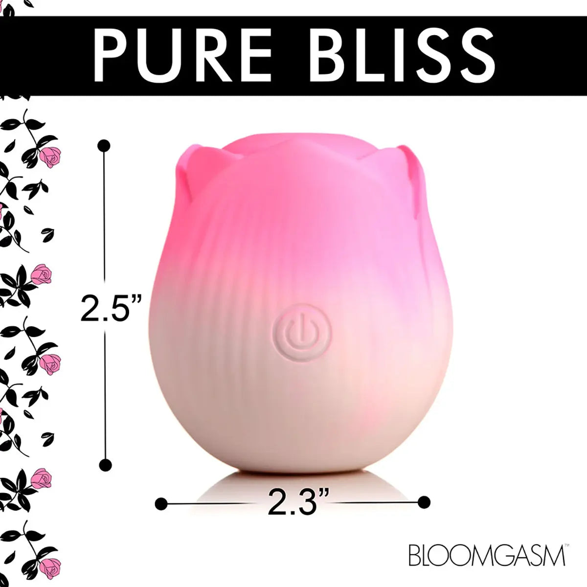 Bloomgasm Pulsing Petals Throbbing Rose Stimulator Pink - GreatEagleInc