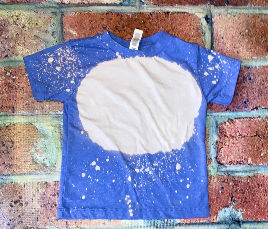 Blue Bleached Blank Tee The Blended Owl