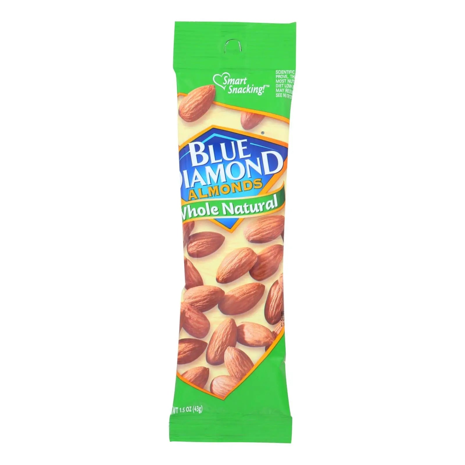 Blue Diamond Natural Whole Almonds - Case Of 12 - 1.5 Oz Blue Diamond