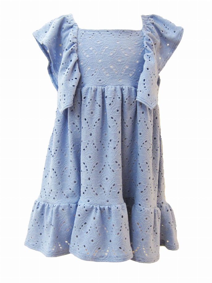 Blue Eyelet Butterfly Dress Tru Luv