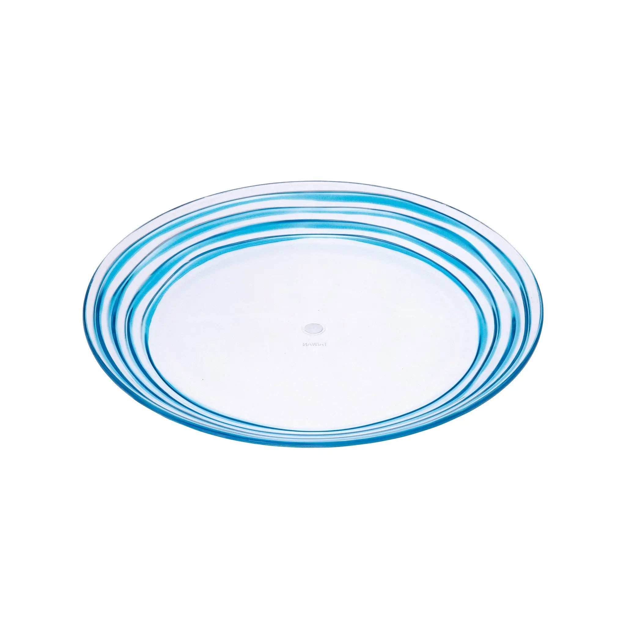 Blue Four Piece Round Swirl Acrylic Service For Four Salad Plate Set Homeroots Kitchen & Dining