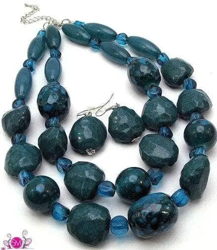 Blue Hand Painted Multistrand Set SurelyMine