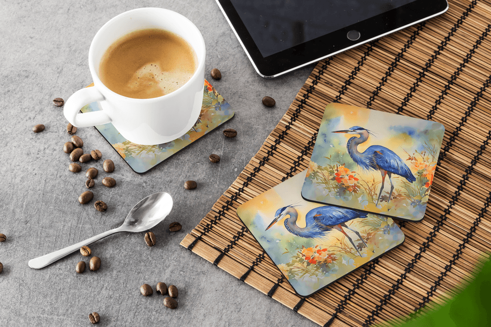 Blue Heron Pair of Pot Holders Caroline's Treasures