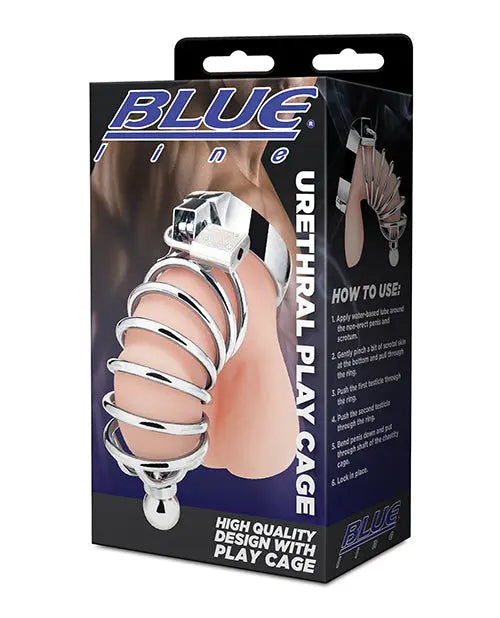 Blue Line Urethral Play Cage - Silver Electric Eel INC