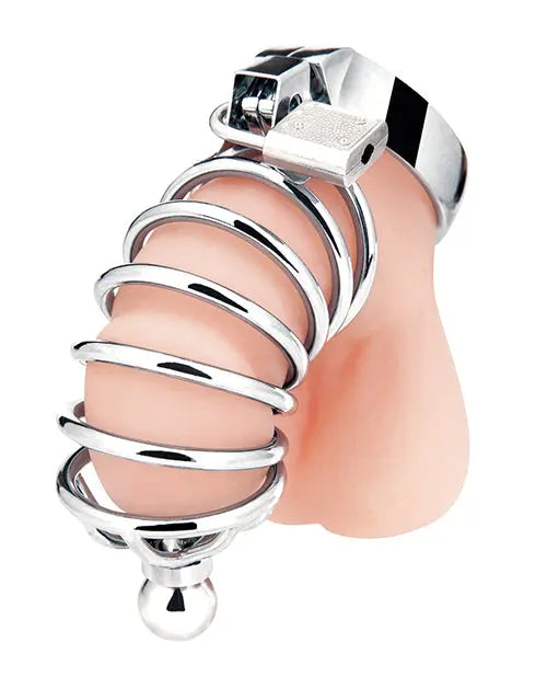 Blue Line Urethral Play Cage - Silver Electric Eel INC