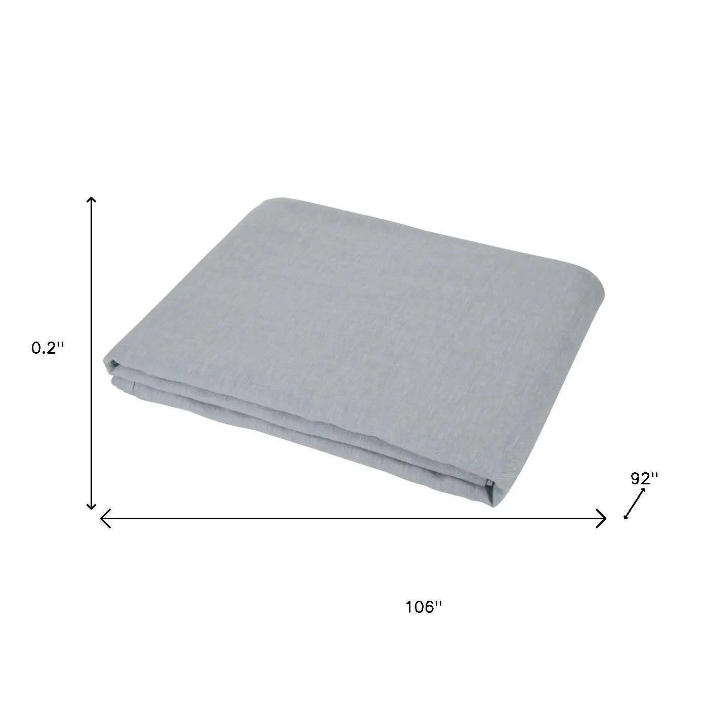 Blue Linen Full Double Flat Sheet Homeroots Bed & Bath
