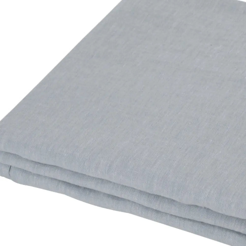 Blue Linen Full Double Flat Sheet Homeroots Bed & Bath
