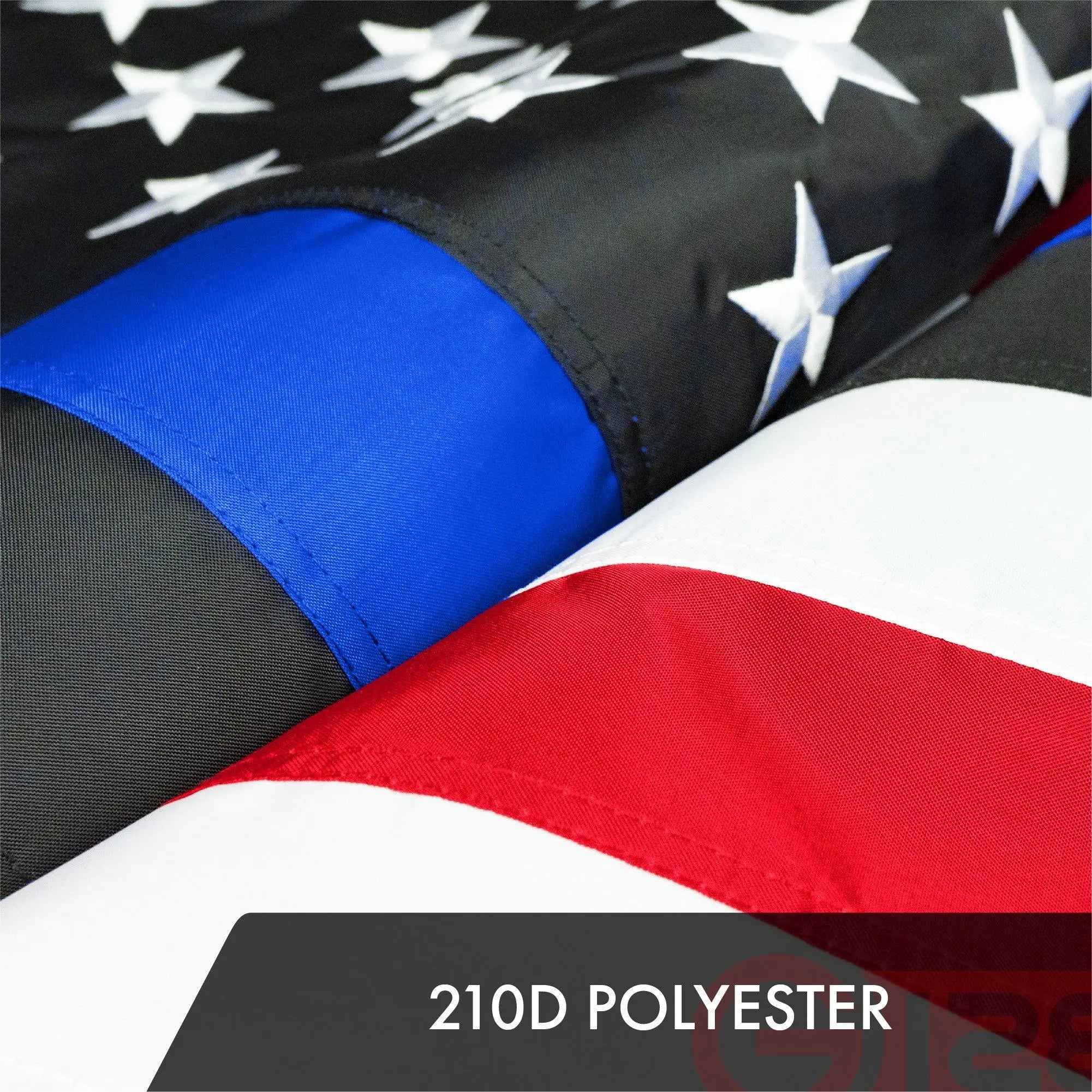 Blue Lives Matter Flag 210D Embroidered Polyester 2x3 Ft G128