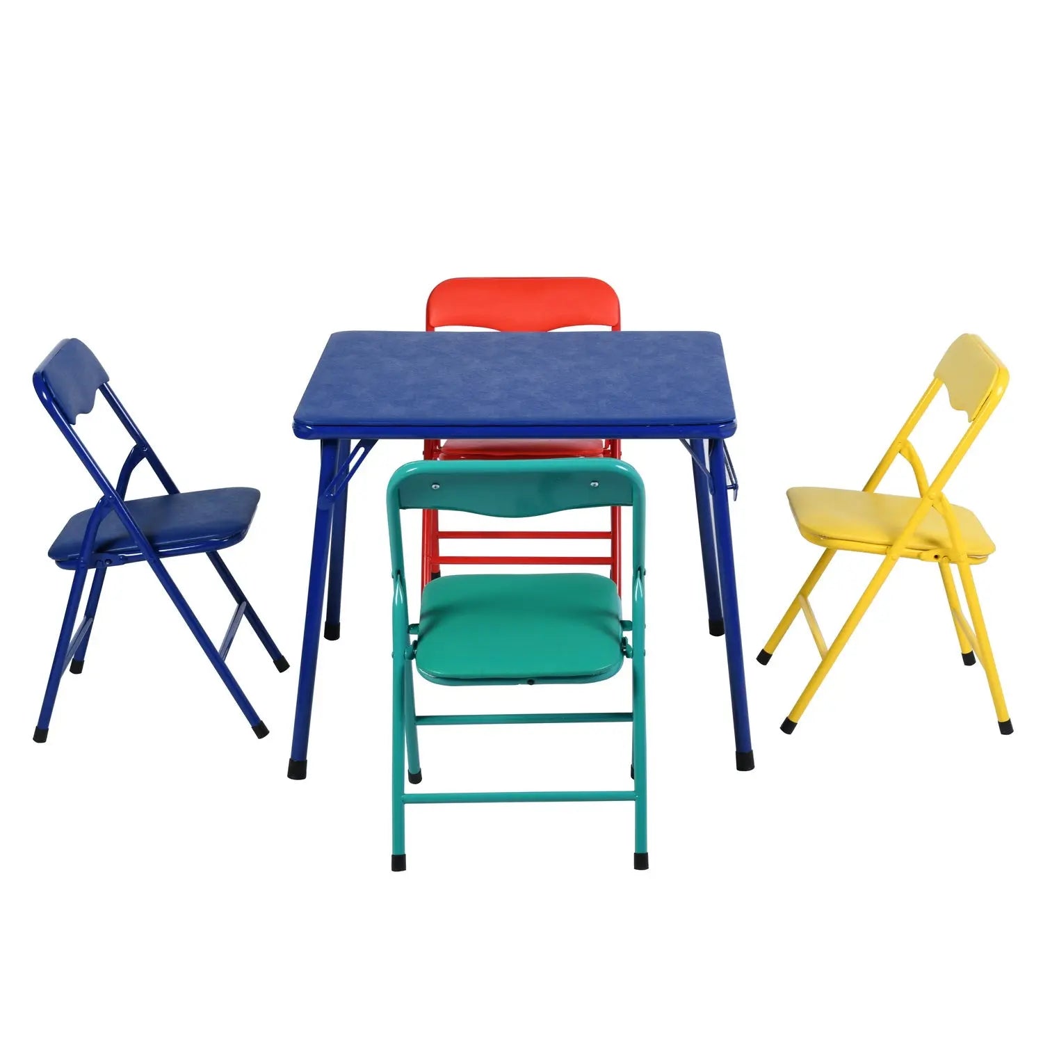 Blue PVC Veneer and Steel Square Furniture Set Homeroots Living Room