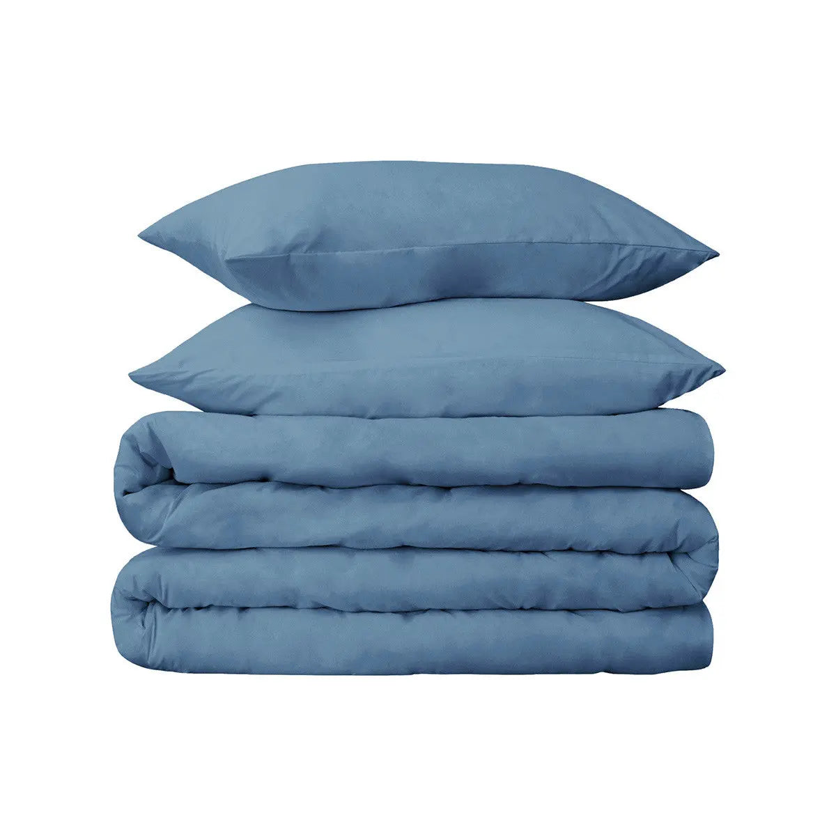 Blue Twin Cotton Blend Washable Duvet Cover Set With Sham Homeroots Bed & Bath