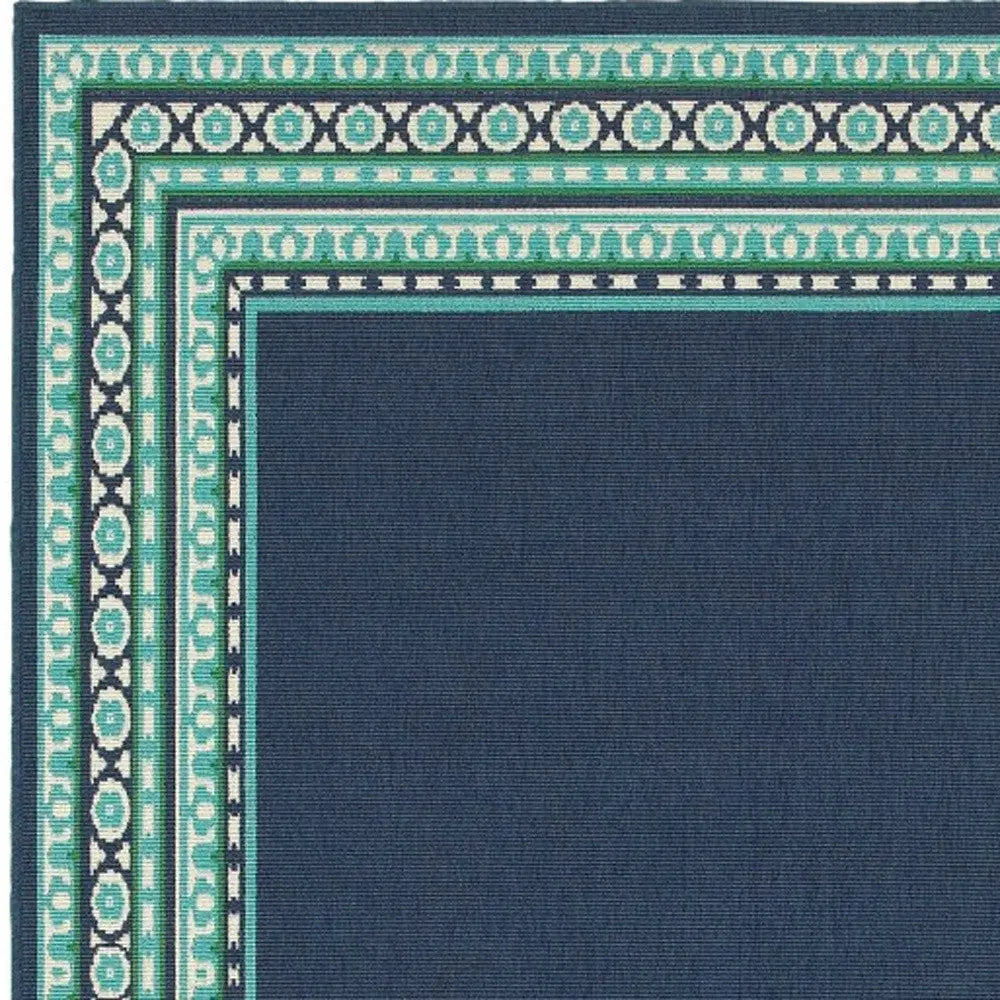 Blue and Green Indoor Outdoor Area Rug Homeroots Outdoor