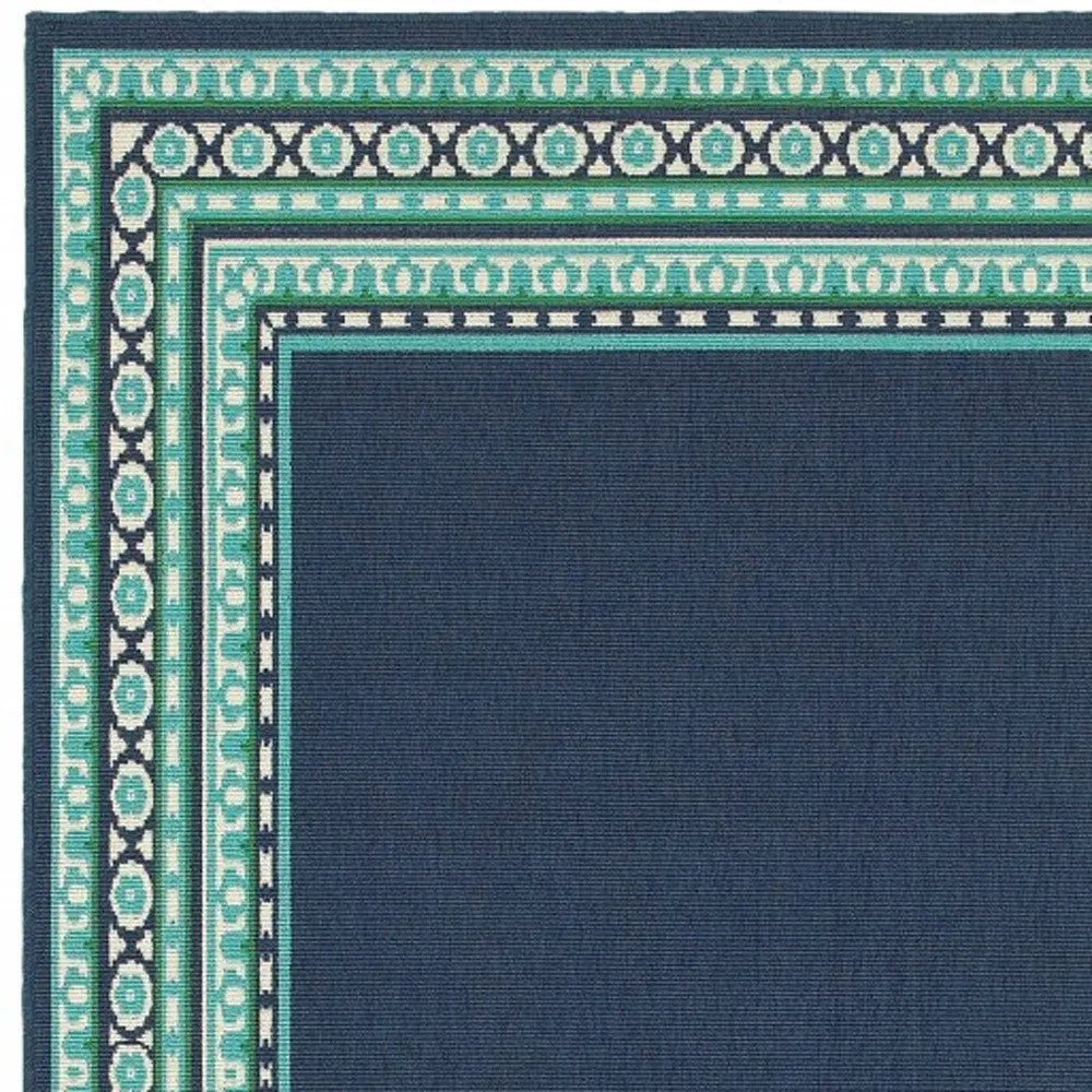 Blue and Green Indoor Outdoor Area Rug Homeroots Outdoor
