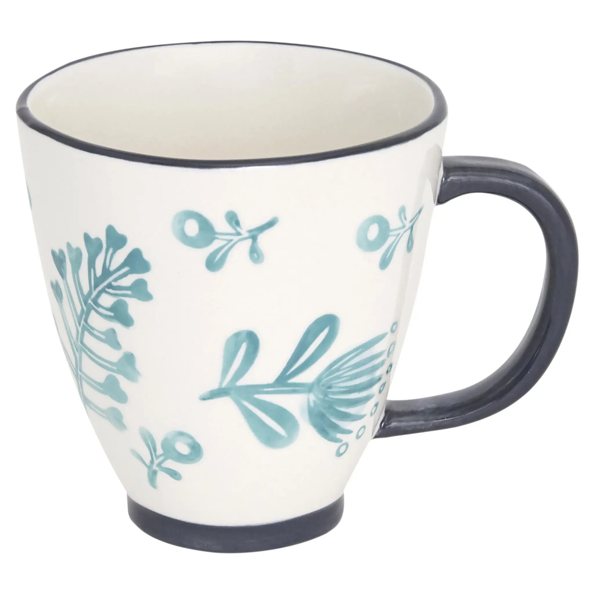 Blue and White Sixteen Piece Round Floral Ceramic Service For Four Dinnerware Set Homeroots Kitchen & Dining