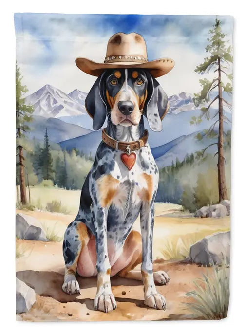 Bluetick Coonhound Cowboy Welcome Garden Flag Caroline's Treasures