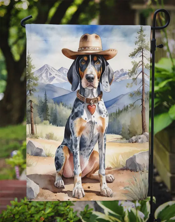 Bluetick Coonhound Cowboy Welcome Garden Flag Caroline's Treasures