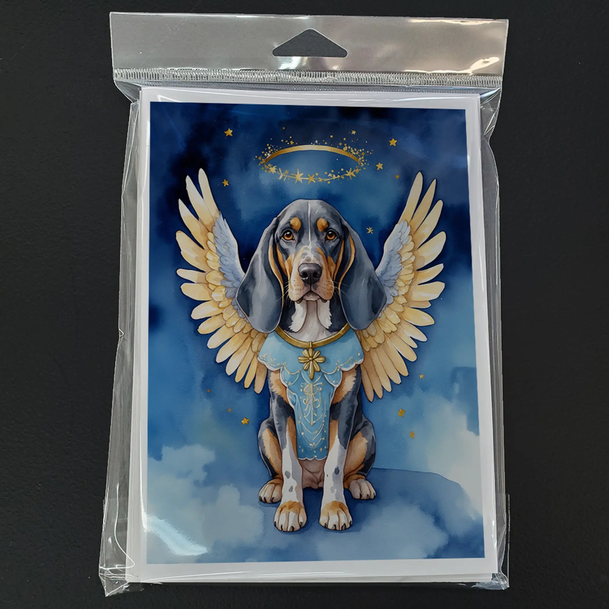 Bluetick Coonhound My Angel Greeting Cards Pack of 8 Caroline's Treasures