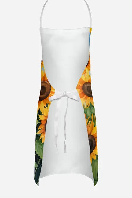 Bluetick Coonhound in Sunflowers Apron Caroline's Treasures