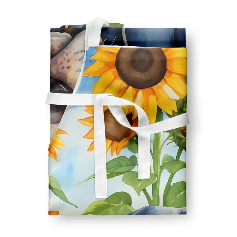 Bluetick Coonhound in Sunflowers Apron Caroline's Treasures