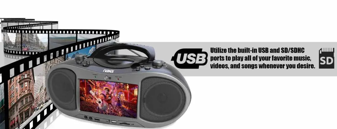 Bluetooth DVD Boombox Naxa Electronics